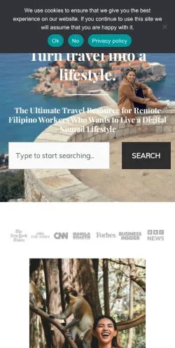 스폰서 기사용 미국 매체 Two Monkeys Travel Group 사이트 미리보기
