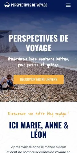 Anteprima del sito Perspectives De Voyage, media di Francia per articoli sponsorizzati