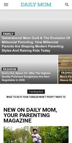 スポンサード記事向けのアメリカ合衆国メディア、Daily Momのサイトプレビュー