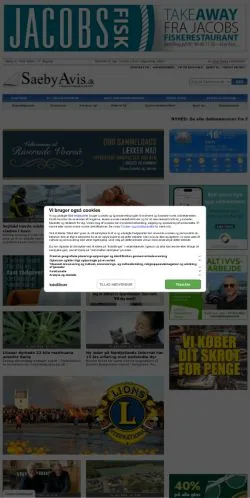 Podgląd witryny SaebyAvis, medium z kraju Dania do artykułów sponsorowanych