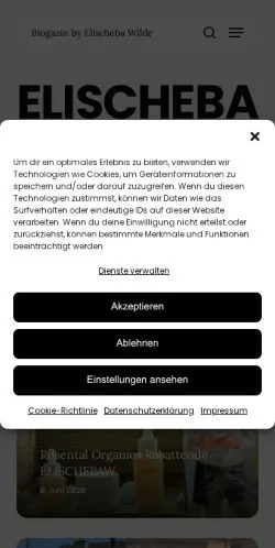 Podgląd witryny Elischeba Wilde, medium z kraju Niemcy do artykułów sponsorowanych