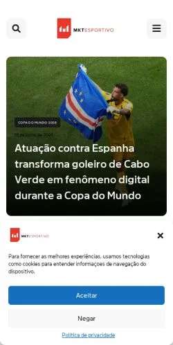 Anteprima del sito MKT Esportivo, media di Brasile per articoli sponsorizzati