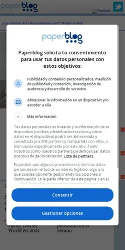 Podgląd witryny Paperblog, medium z kraju Hiszpania do artykułów sponsorowanych