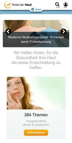 Anteprima del sito Portal Der Haut, media di Germania per articoli sponsorizzati