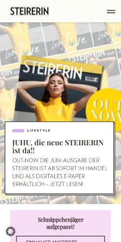Anteprima del sito Steirerin, media di Austria per articoli sponsorizzati