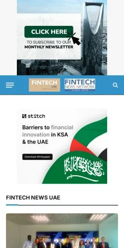 Vista previa del sitio Fintech News UAE, medio de Estados Unidos para artículos patrocinados