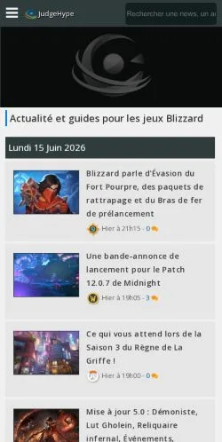 Anteprima del sito JudgeHype, media di Francia per articoli sponsorizzati