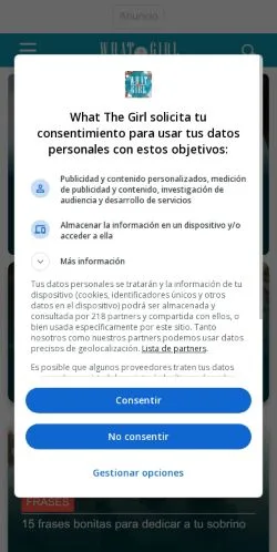 Anteprima del sito Whatthegirl, media di Messico per articoli sponsorizzati