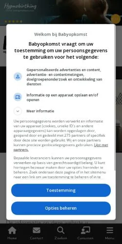 Anteprima del sito Baby Op Komst, media di Paesi Bassi per articoli sponsorizzati