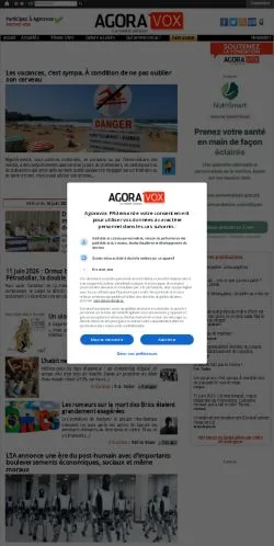 Anteprima del sito AgoraVox, media di Francia per articoli sponsorizzati