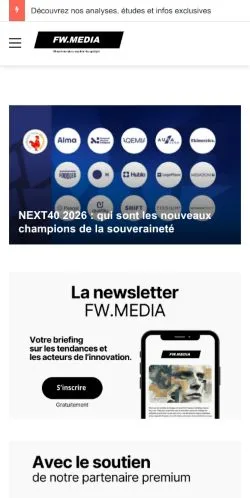 Aperçu du site Frenchweb, média de France pour articles sponsorisés