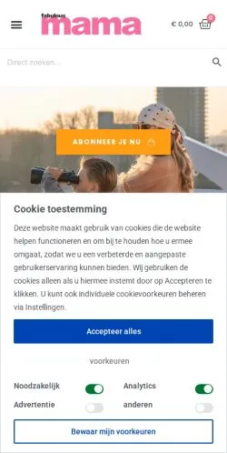 Anteprima del sito Fabulous Mama, media di Paesi Bassi per articoli sponsorizzati