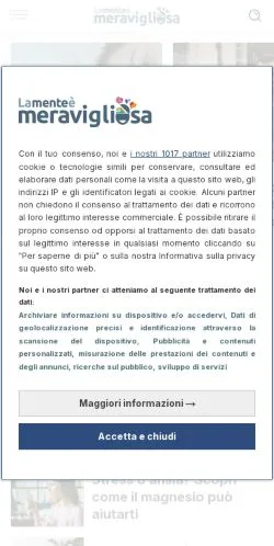 Vorschau der Website La Mente è Meravigliosa, Medium aus Italien für gesponserte Artikel