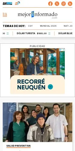 Anteprima del sito Mejor Informado, media di Argentina per articoli sponsorizzati