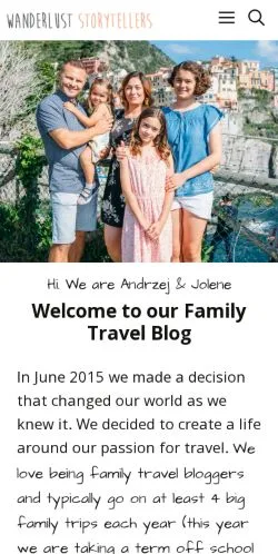 Podgląd witryny Wanderlust Storytellers, medium z kraju Stany Zjednoczone do artykułów sponsorowanych