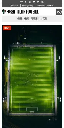 스폰서 기사용 영국 매체 Forza Italian Football 사이트 미리보기