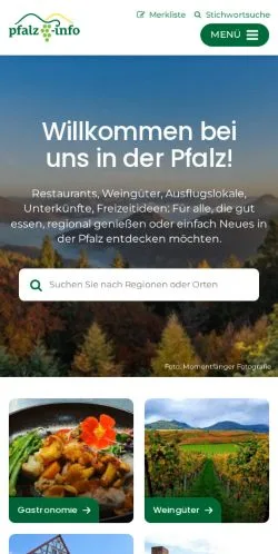 Podgląd witryny Pfalz-Info, medium z kraju Niemcy do artykułów sponsorowanych