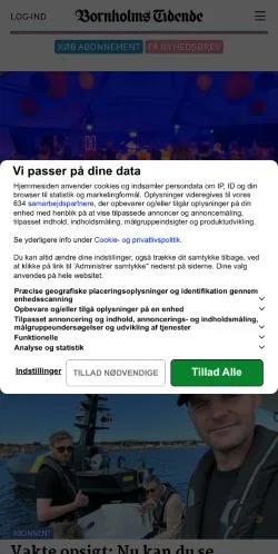 Podgląd witryny Tidende, medium z kraju Dania do artykułów sponsorowanych