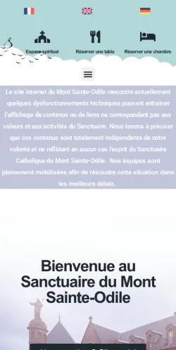 Podgląd witryny Sanctuaire du Mont Sainte-Odile, medium z kraju Francja do artykułów sponsorowanych