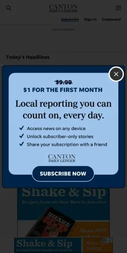 Anteprima del sito Canton Daily Ledger, media di Stati Uniti per articoli sponsorizzati