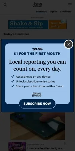Forhåndsvisning av nettstedet Freeport Journal-Standard, medium fra USA for sponsede artikler