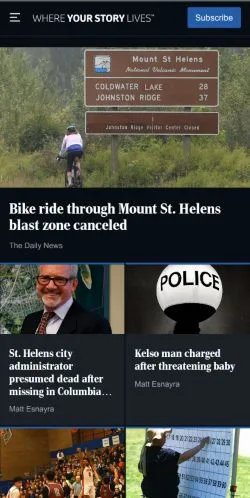 Forhåndsvisning av nettstedet The Daily News, medium fra USA for sponsede artikler