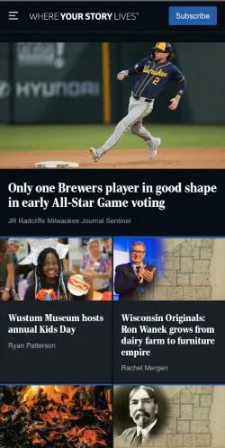 Podgląd witryny The Journal Times, medium z kraju Stany Zjednoczone do artykułów sponsorowanych