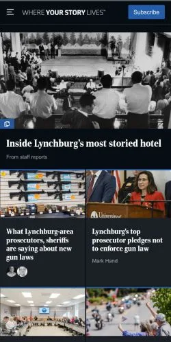 Anteprima del sito Lynchburg News And Advance, media di Stati Uniti per articoli sponsorizzati