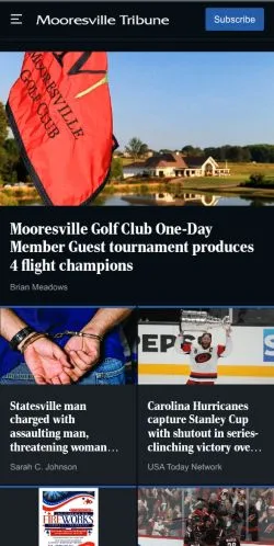Anteprima del sito Mooresville Tribune, media di Stati Uniti per articoli sponsorizzati