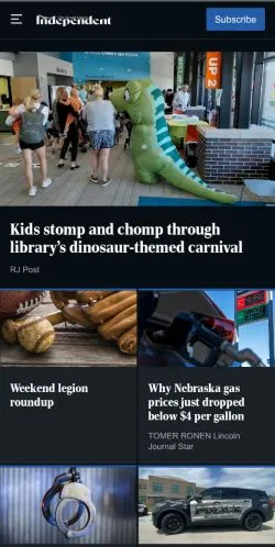Podgląd witryny The Grand Island Independent, medium z kraju Stany Zjednoczone do artykułów sponsorowanych