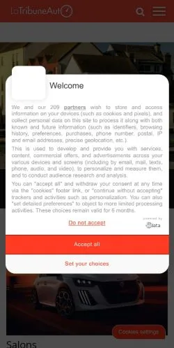 Podgląd witryny La Tribune Auto, medium z kraju Francja do artykułów sponsorowanych