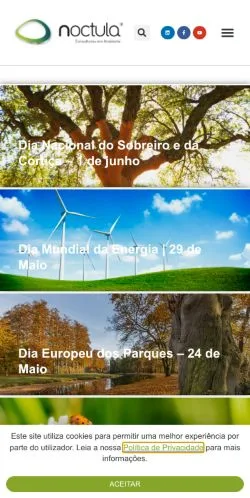 Vorschau der Website NOCTULA Consultores em Ambiente, Medium aus Portugal für gesponserte Artikel