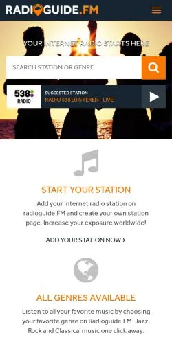 Anteprima del sito Radioguide, media di Stati Uniti per articoli sponsorizzati
