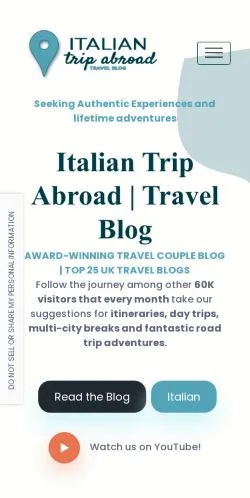 Anteprima del sito Italian Trip Abroad, media di Italia per articoli sponsorizzati