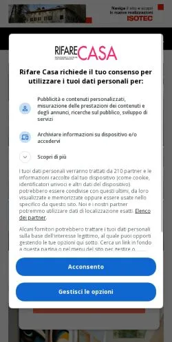 Anteprima del sito Rifare Casa, media di Italia per articoli sponsorizzati