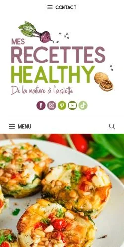 Anteprima del sito Recette Healthy, media di Francia per articoli sponsorizzati