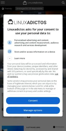 スポンサード記事向けのスペインメディア、Linux Adictosのサイトプレビュー