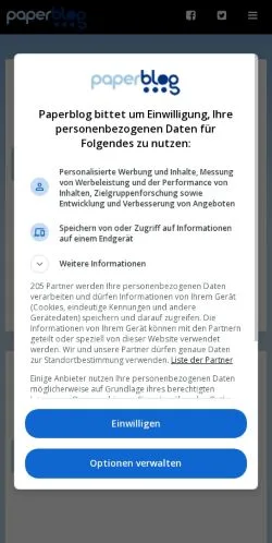 Podgląd witryny Paperblog, medium z kraju Niemcy do artykułów sponsorowanych