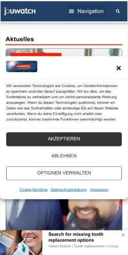 スポンサード記事向けのドイツメディア、Journalistenwatchのサイトプレビュー