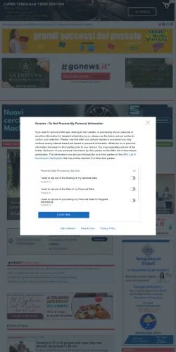 Podgląd witryny Gonews Toscana, medium z kraju Włochy do artykułów sponsorowanych