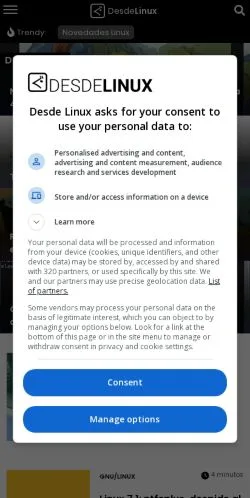 Anteprima del sito Desde Linux, media di Spagna per articoli sponsorizzati