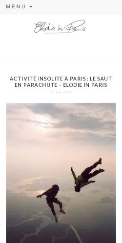 Anteprima del sito Elodie In Paris, media di Francia per articoli sponsorizzati
