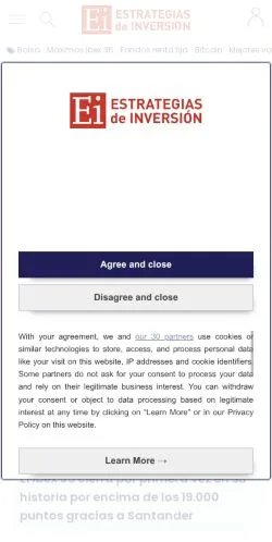 Anteprima del sito Estrategias De Inversión, media di Spagna per articoli sponsorizzati