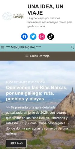 Anteprima del sito Una Idea, Un Viaje, media di Spagna per articoli sponsorizzati