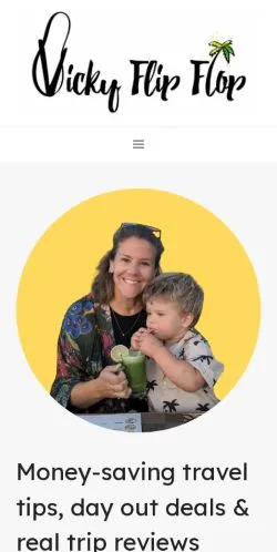 Anteprima del sito VickyFlipFlopTravels, media di Regno Unito per articoli sponsorizzati