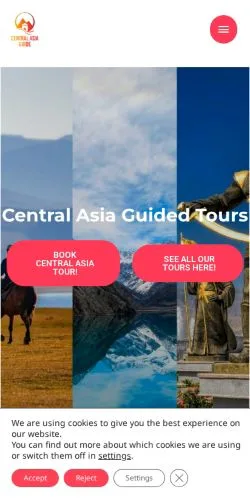 Anteprima del sito Central Asia Tours, media di Stati Uniti per articoli sponsorizzati