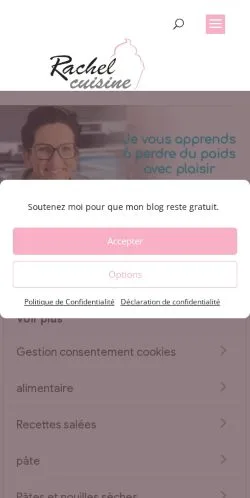 Vista previa del sitio Rachel Cuisine, medio de Francia para artículos patrocinados