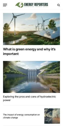 Podgląd witryny Energy Reporters, medium z kraju Stany Zjednoczone do artykułów sponsorowanych