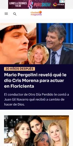 Preview of the Ciudad website, a media outlet in Argentina for sponsored articles
