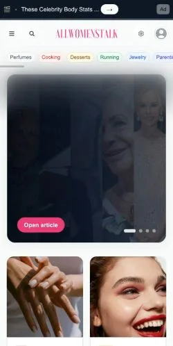 Anteprima del sito Allwomenstalk, media di Stati Uniti per articoli sponsorizzati